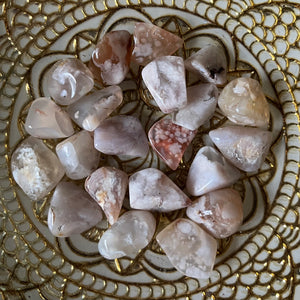 Flower Agate Tumblestones - Creativity & Self-Discovery