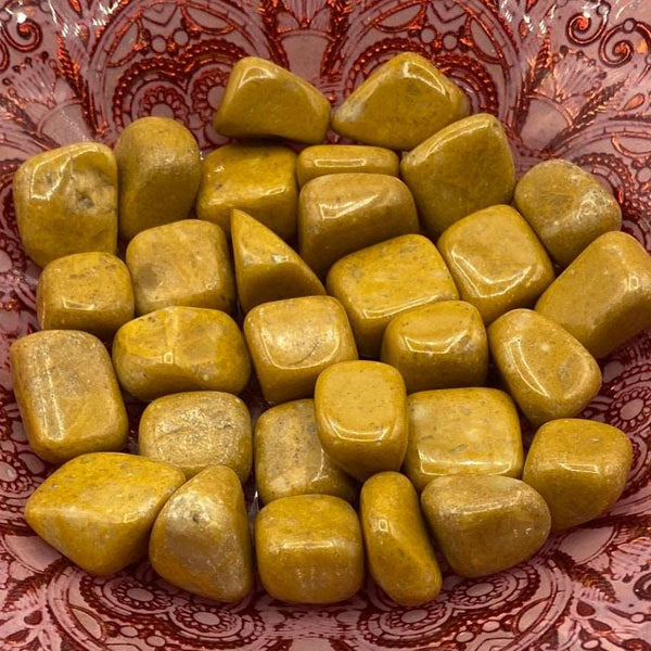 Golden (Yellow) Jade Tumblestones -  Energy & Happiness BD Crystals