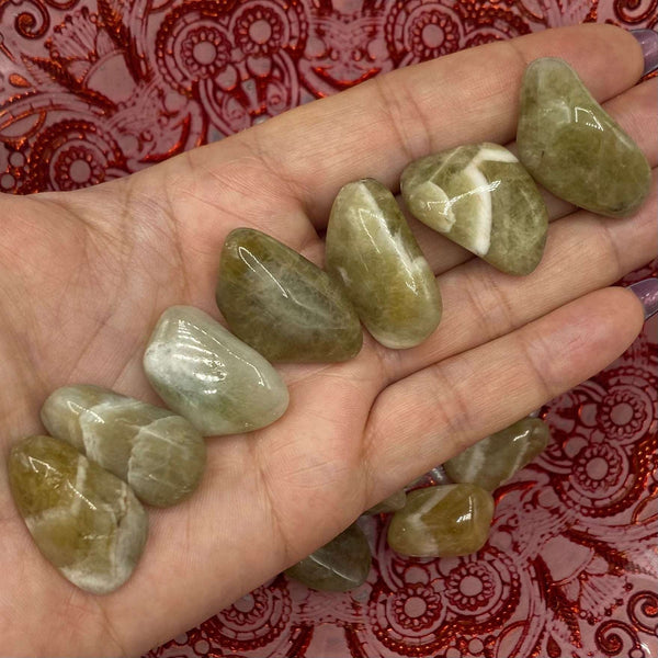 Green Amethyst (Prasiolite) Tumblestones BD Crystals