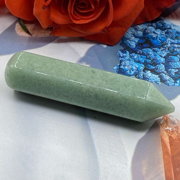 Green Aventurine Wand - Abundance & Good Fortune BD Crystals