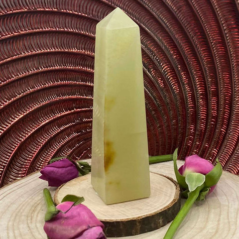 Green Calcite Obelisk BD Crystals