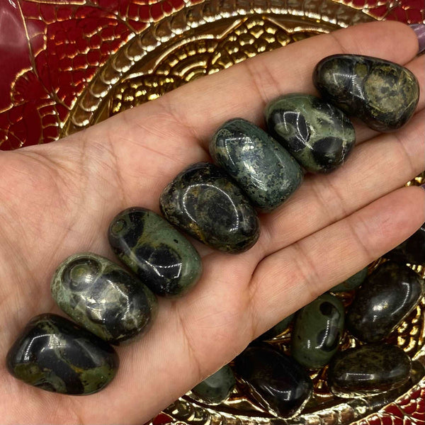 Kambaba Jasper (Crocodile) Tumblestones - Calm & Harmony