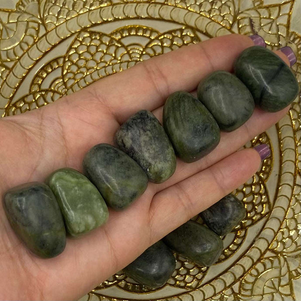 Nephrite Jade Tumblestones - Dreams & Tranquility BD Crystals