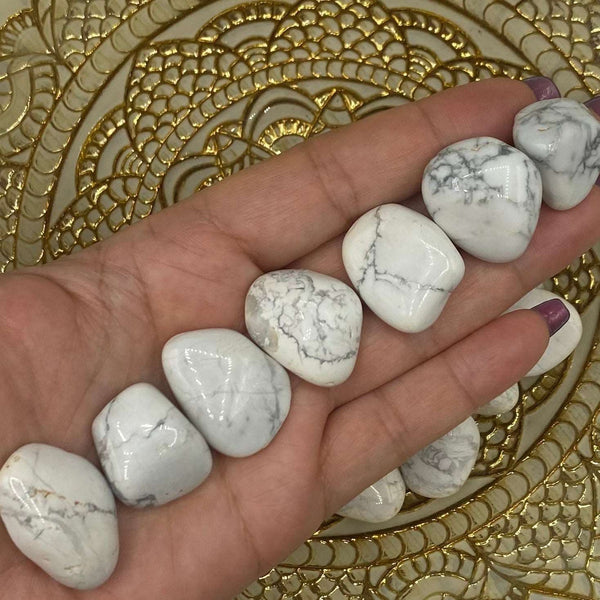 White Howlite Tumblestones - Peace & Harmony BD Crystals