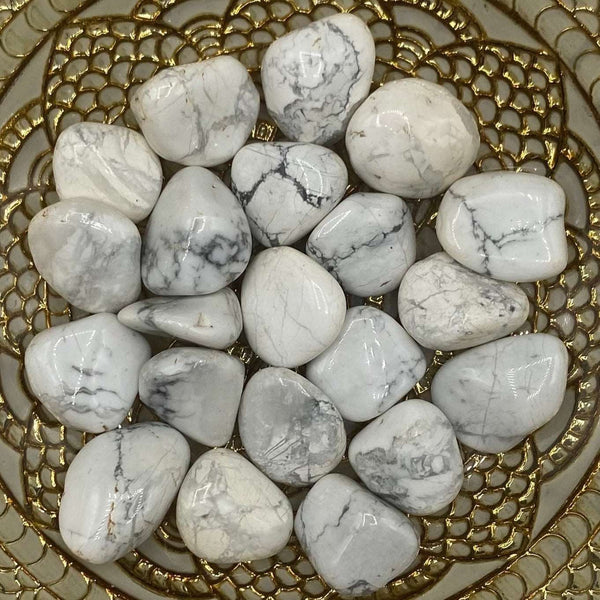 White Howlite Tumblestones - Peace & Harmony BD Crystals