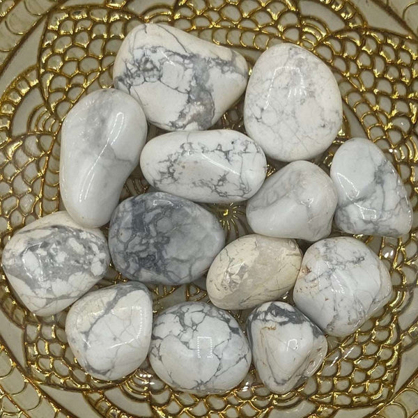 White Howlite Tumblestones - Peace & Harmony BD Crystals