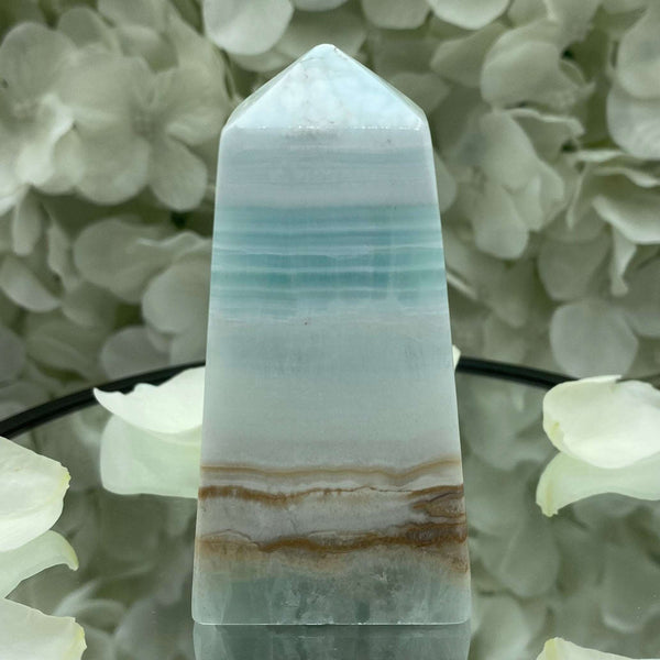 Caribbean Calcite Obelisk - Spiritual Growth & Self-Confidence