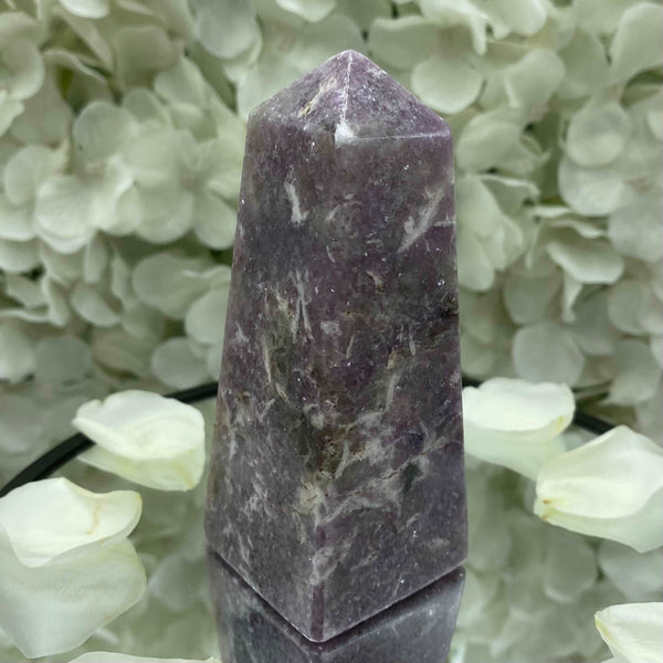 Lepidolite Obelisk - Transmutation & Happiness