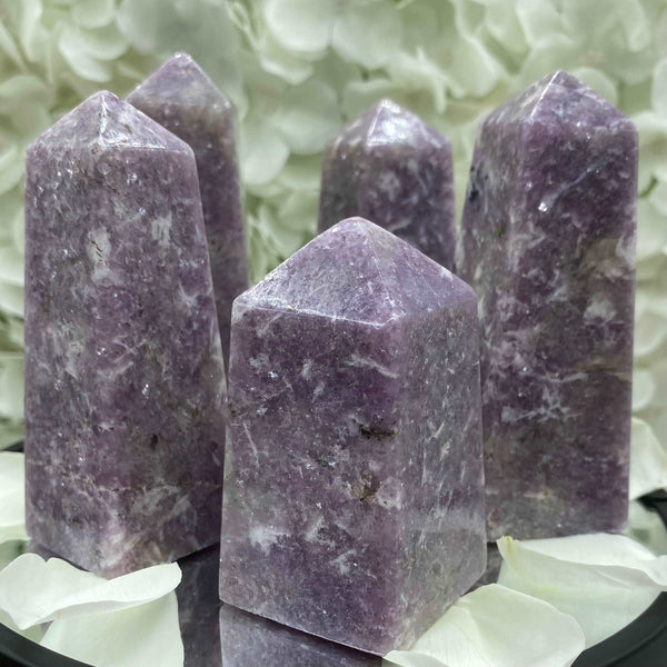 Lepidolite Obelisk - Transmutation & Happiness