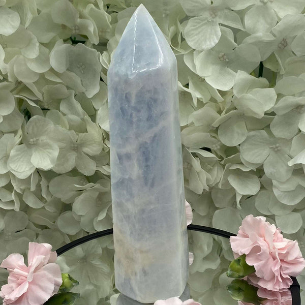 Blue Calcite Tower - Tranquility & Communication