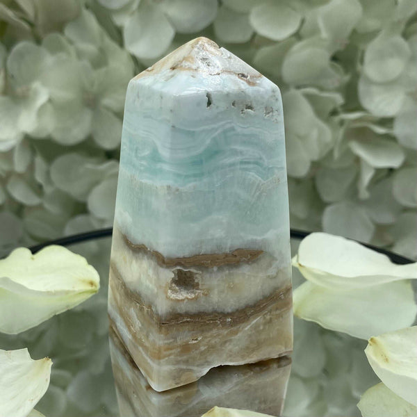 Caribbean Calcite Obelisk - Spiritual Growth & Self-Confidence