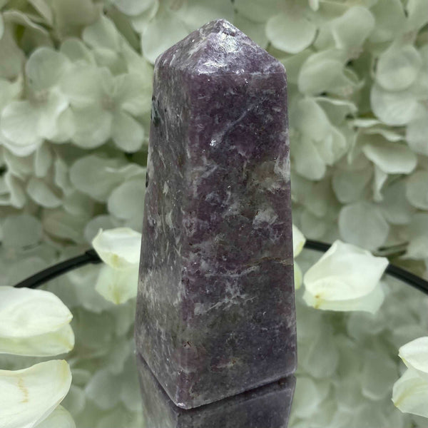 Lepidolite Obelisk - Transmutation & Happiness