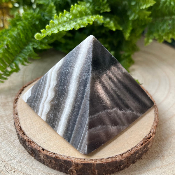 Zebra Onyx Pyramid - Happiness & Protection