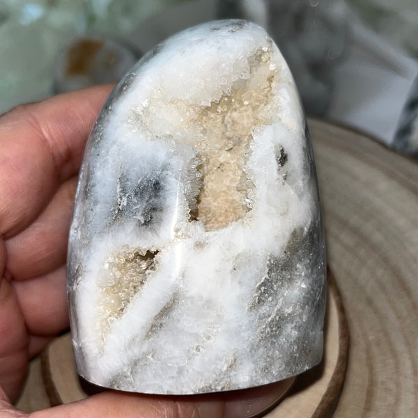 Zebra Agate Druzy Freeform