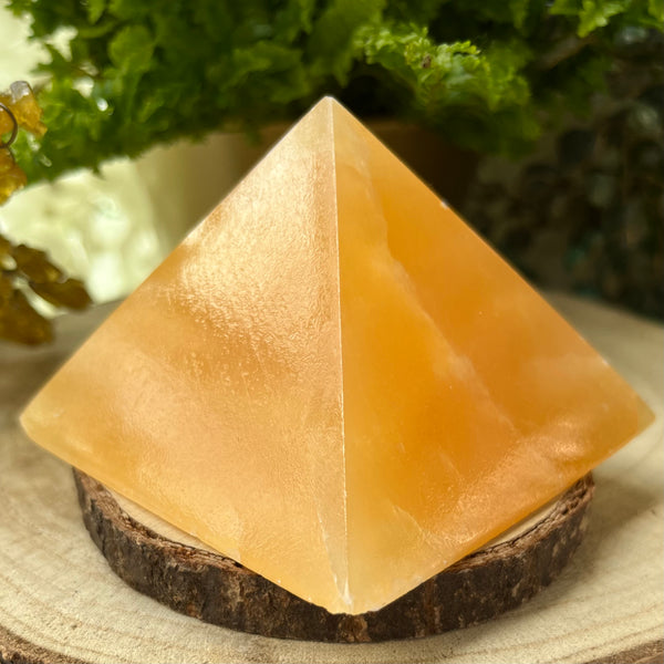 Orange Calcite Pyramid - Joy & Creativity