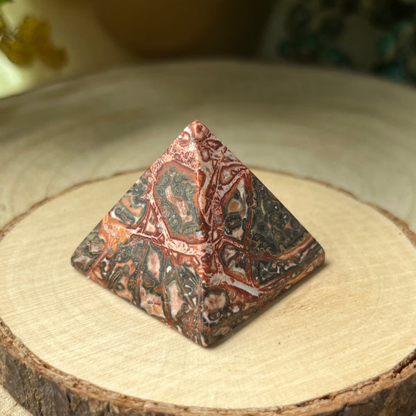 Leopard Skin Jasper Pyramid - Success & Prosperity