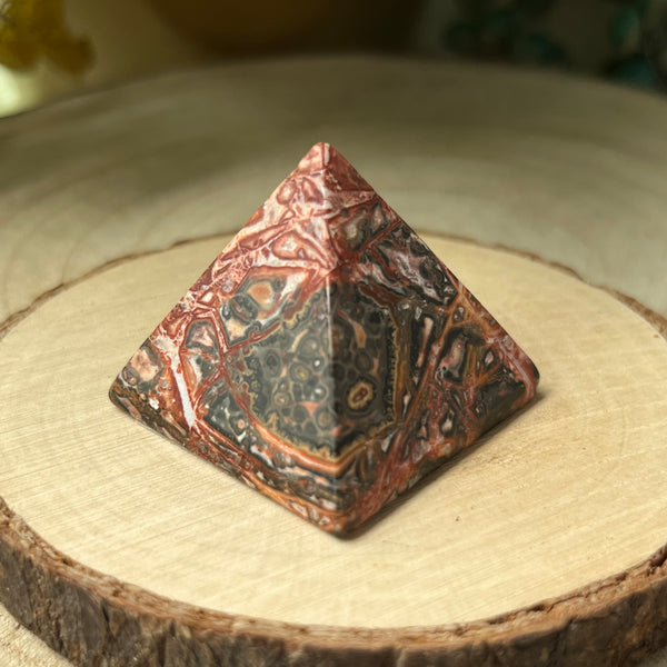 Leopard Skin Jasper Pyramid - Success & Prosperity