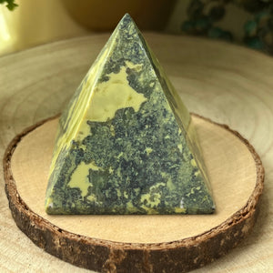 New Jade (Serpentine) Pyramid - Balance & Vitality