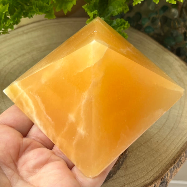 Orange Calcite Pyramid - Joy & Creativity