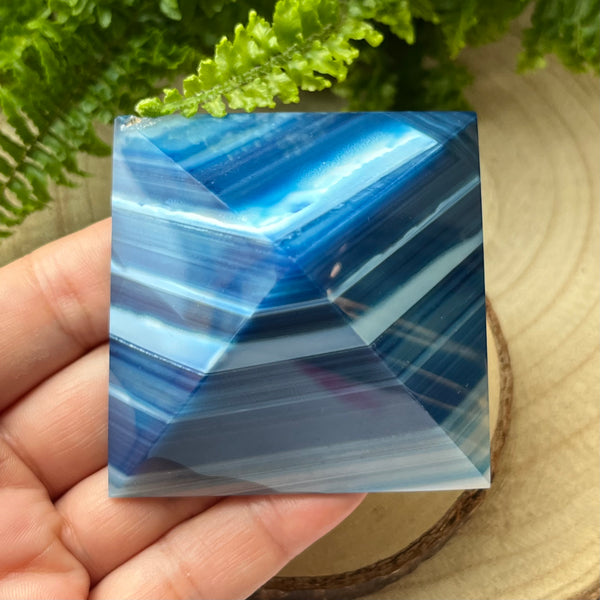 Blue Agate Pyramid - Peace & Happiness