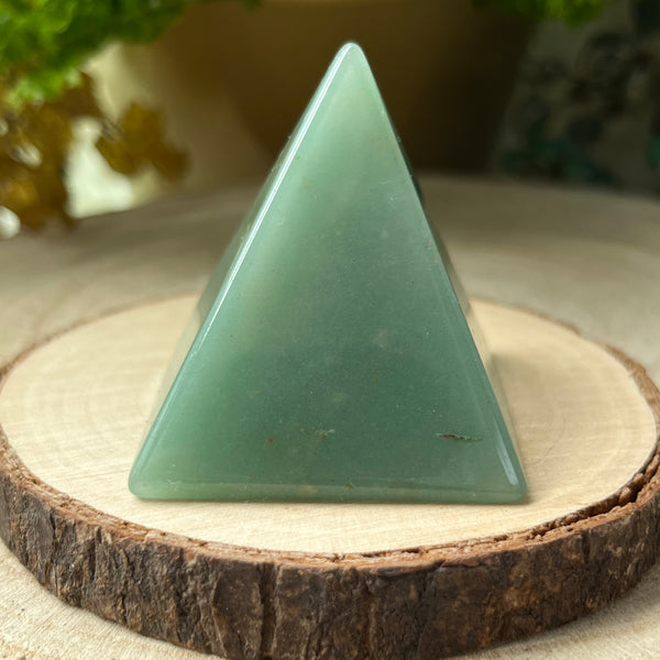 Green Aventurine Pyramid - Abundance & Luck