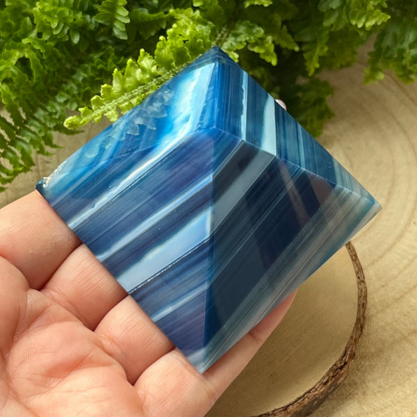 Blue Agate Pyramid - Peace & Happiness