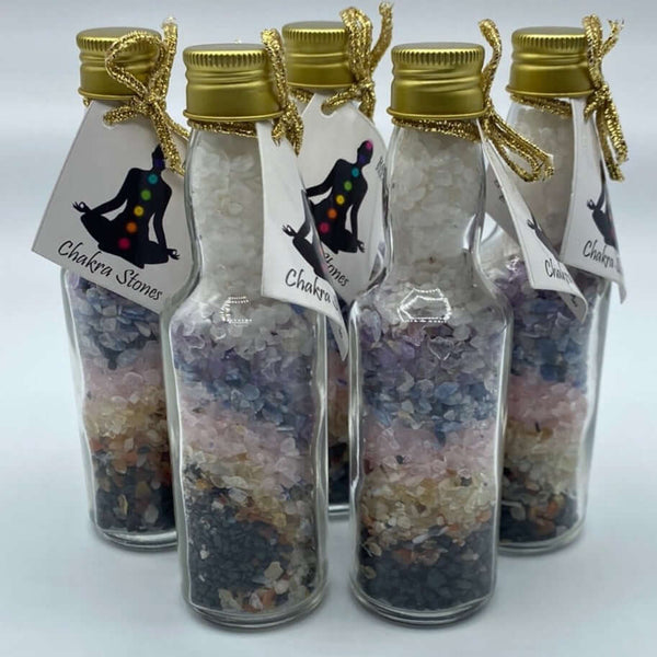 7 Chakras Gemstone Chips Bottle BD Crystals