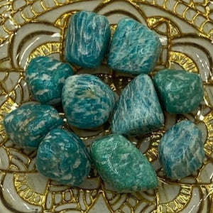 Amazonite Tumblestones - Success & Communication BD Crystals