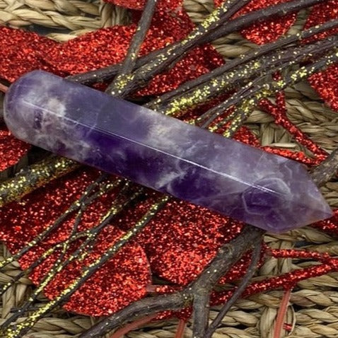 Amethyst Massage Wand (6 Faceted) - Spiritual Wisdom & Comfort BD Crystals