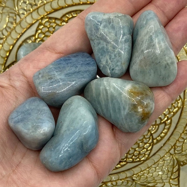 Aquamarine Tumblestones - Serenity & Intuition BD Crystals