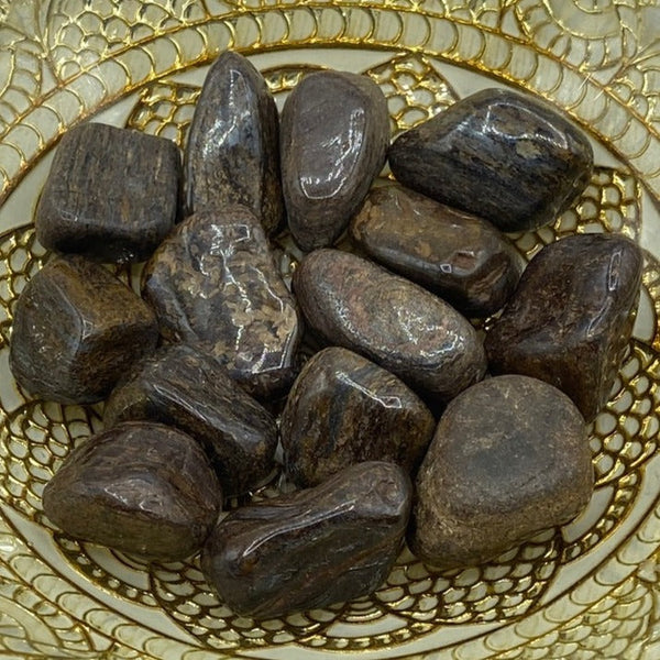 Bronzite Tumblestones - Protection & Grounding BD Crystals