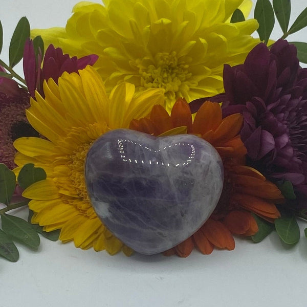 Chevron (Dream/Banded) Amethyst Heart - Spiritual Wisdom & Comfort BD Crystals