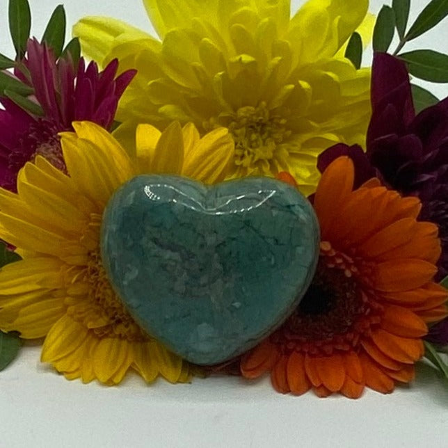 Chrysocolla Howlite Heart - Serenity & Balance BD Crystals