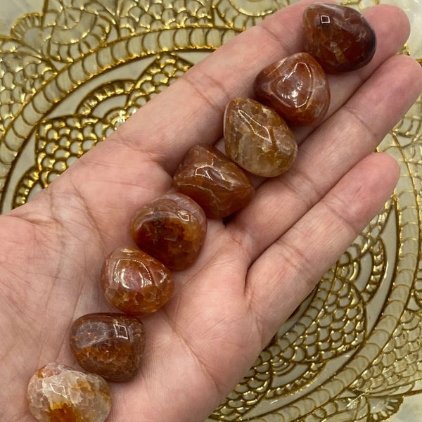 Fire Agate Tumblestones - Protection & Personal Strength BD Crystals