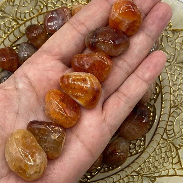 Fire Agate Tumblestones - Protection & Personal Strength BD Crystals