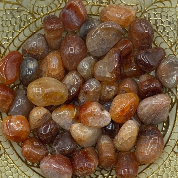 Fire Agate Tumblestones - Protection & Personal Strength BD Crystals