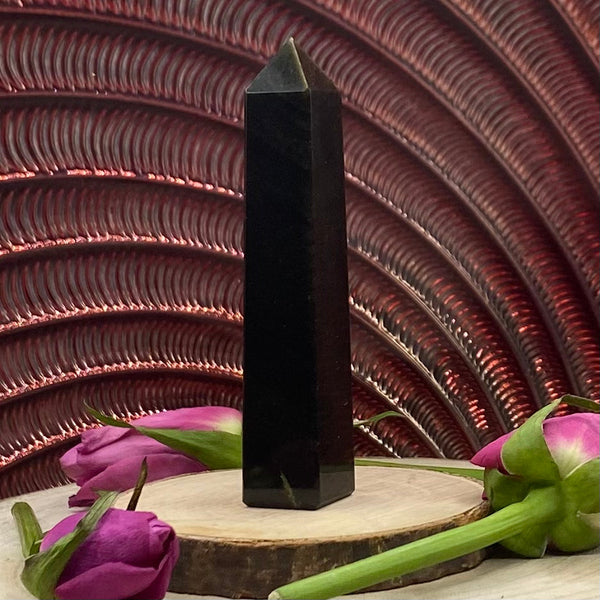 Gold Sheen Obsidian Obelisk BD Crystals