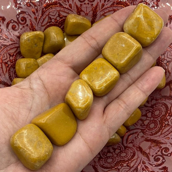 Golden (Yellow) Jade Tumblestones -  Energy & Happiness BD Crystals