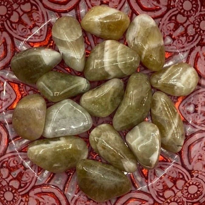 Green Amethyst (Prasiolite) Tumblestones BD Crystals