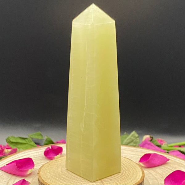 Green Calcite Obelisk BD Crystals