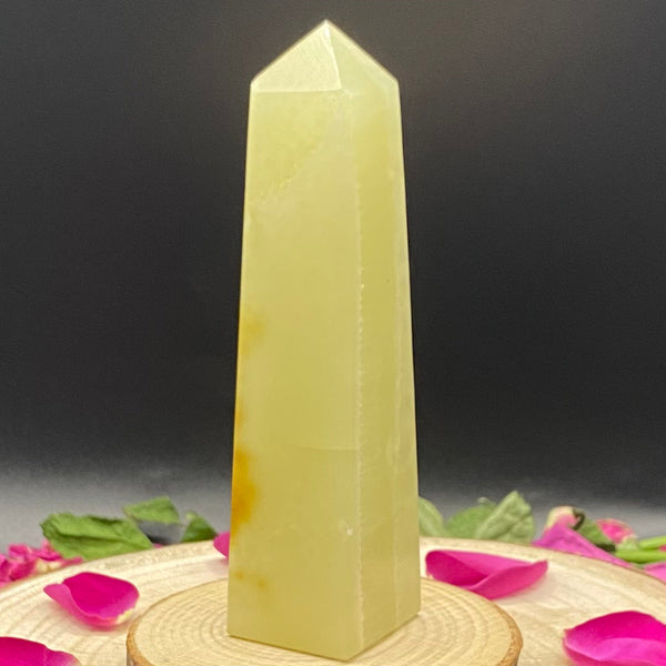 Green Calcite Obelisk BD Crystals