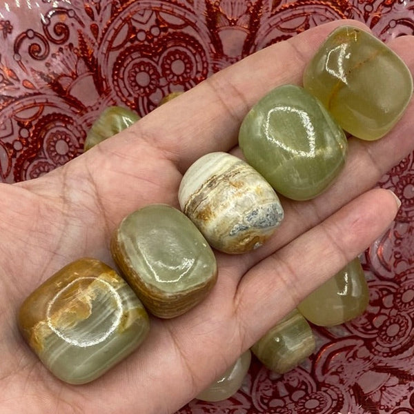 Green Himalayan Calcite Tumblestones BD Crystals