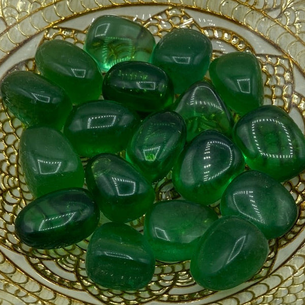 Green Obsidian Tumblestones BD Crystals