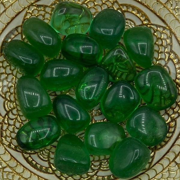 Green Obsidian Tumblestones BD Crystals