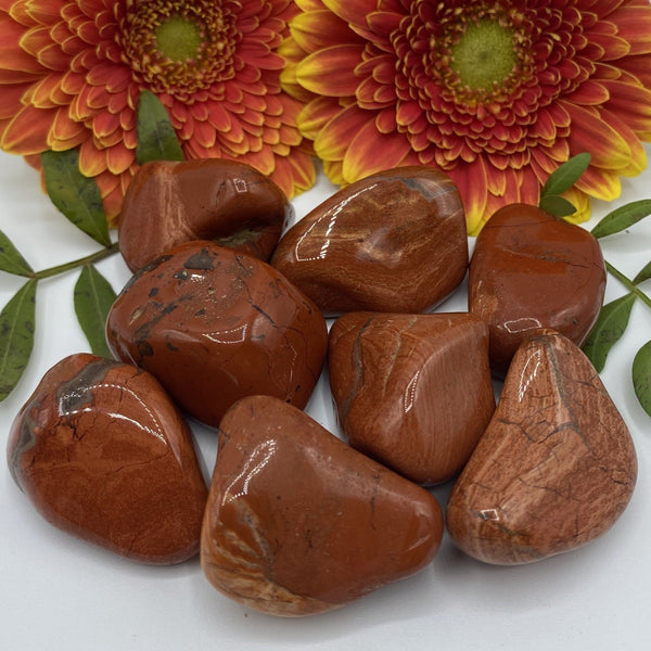 Jasper Satin Leaf Tumblestones BD Crystals