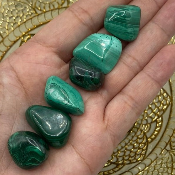 Malachite Tumblestones - Balance & Vitality BD Crystals