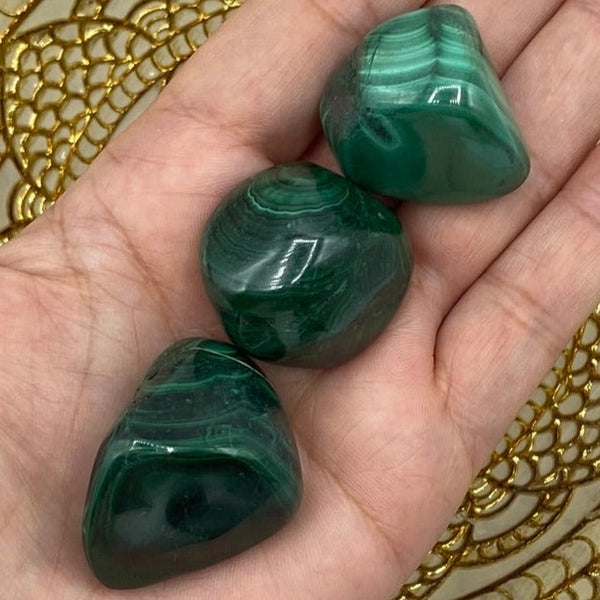 Malachite Tumblestones - Balance & Vitality BD Crystals