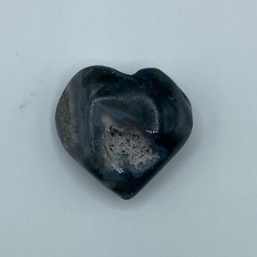 Moss Agate Puff Heart - Optimist & Courage BD Crystals