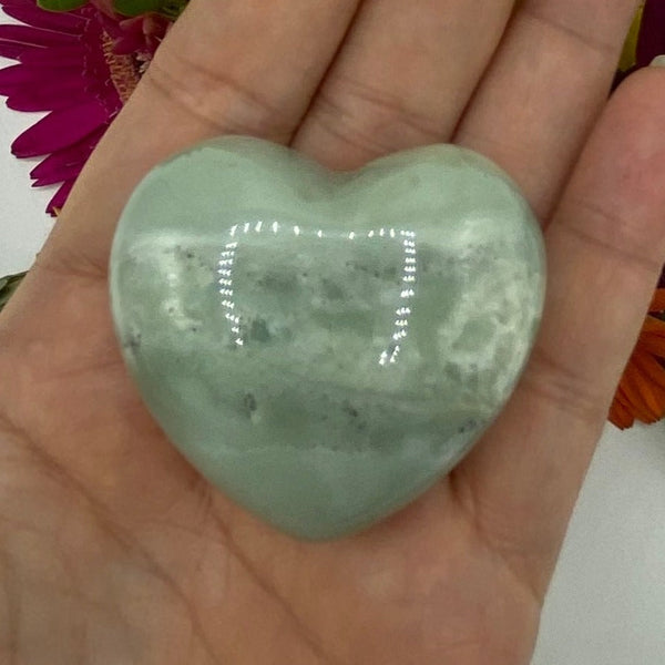 New Jade (Serpentine) Heart - Balance & Vitality BD Crystals