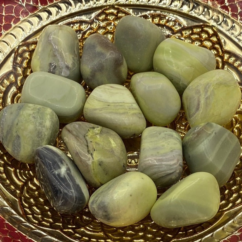 New Jade (Serpentine) Tumblestones - Balance & Vitality BD Crystals